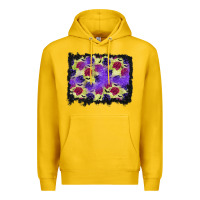 Lemon halloween bat and roses background Premium Hoodie - BundleAndBundleShop