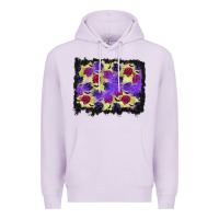 Lilac halloween bat and roses background Premium Hoodie - BundleAndBundleShop