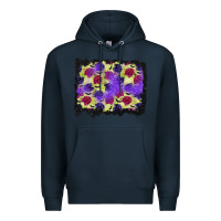 Navy halloween bat and roses background Premium Hoodie - BundleAndBundleShop