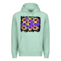 Seafoam halloween bat and roses background Premium Hoodie - BundleAndBundleShop