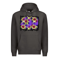 Smoke halloween bat and roses background Premium Hoodie - BundleAndBundleShop