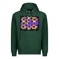 Sports Green halloween bat and roses background Premium Hoodie - BundleAndBundleShop