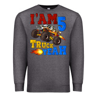Charcoal Heather i'am five truck yeah Premium Sweatshirt - Artiststas