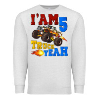 Oatmeal Heather i'am five truck yeah Premium Sweatshirt - Artiststas