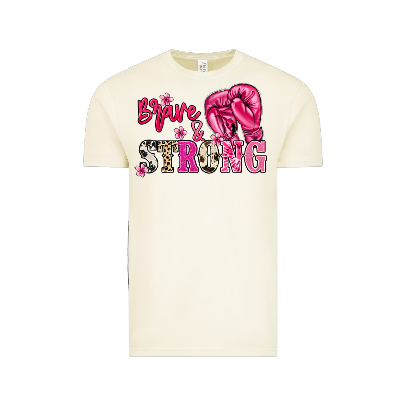 Brave And Strong Cancer Awareness Vintage Tee by HowdyJamesFarm | Teevron