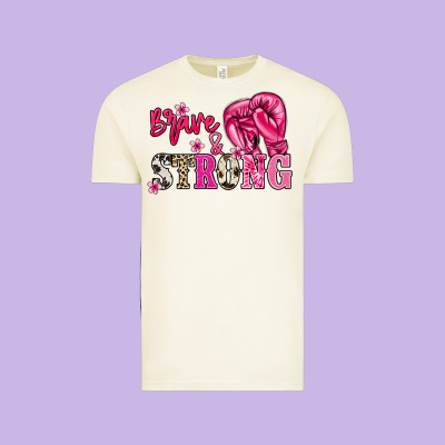 Brave And Strong Cancer Awareness Vintage Tee Designed By Howdyjamesfarm
