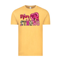 Vintage Mustard Brave and strong Cancer Awareness Vintage Tee - HowdyJamesFarm