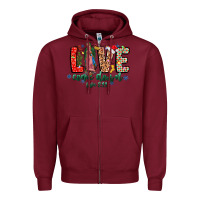 Burgundy Love ComeDown Luke 2.11-2 Zipper Hoodie - CowhideDigitalArt