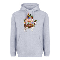 Heather Grey stacked christmas farm animals Heavyweight Hoodie - Artiststas