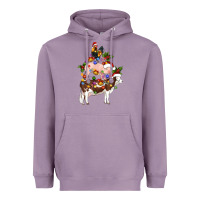 Lavender stacked christmas farm animals Heavyweight Hoodie - Artiststas