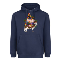 Stacked Christmas Farm Animals Heavyweight Hoodie | Teevron