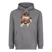 Storm stacked christmas farm animals Heavyweight Hoodie - Artiststas