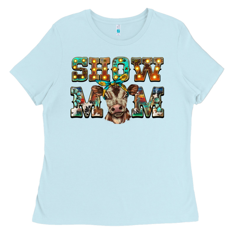 Show Mom Brown Calf Ladies Tee by BarkalooDesign | Teevron