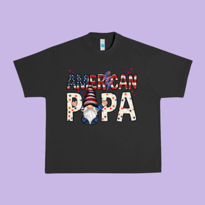 American Papa With Gnome 4th Of July Urban Heavy Tee Designed By Howdyjamesfarm