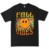 Black fall vibes smiley face Premium Tee - BarkalooDesign