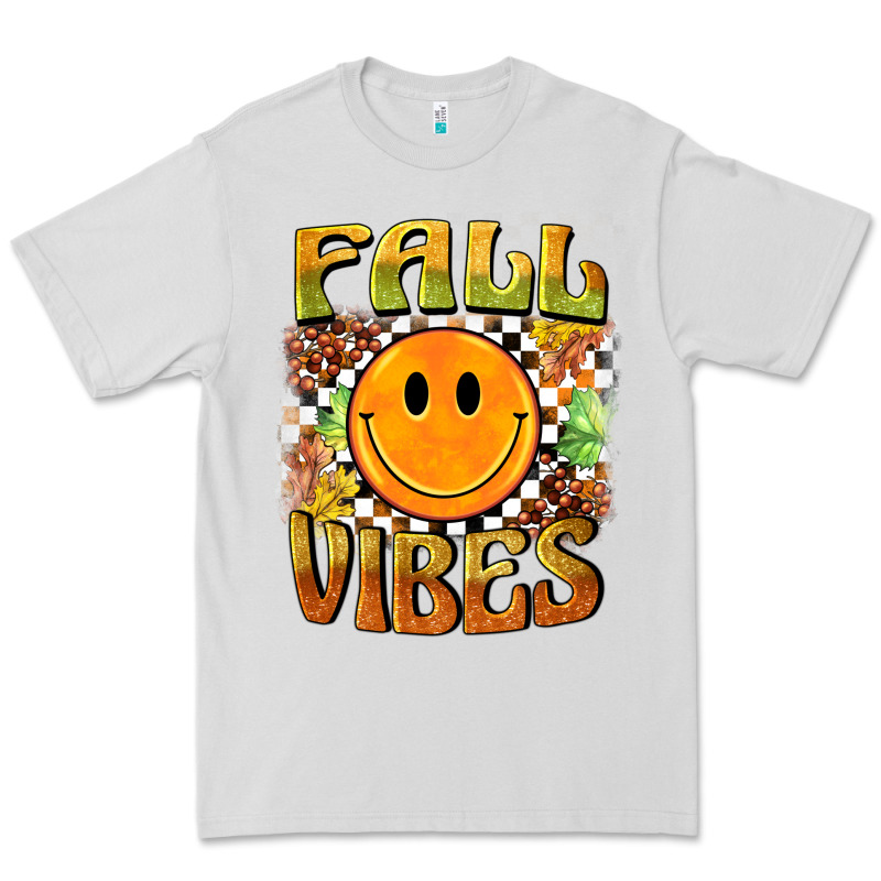 Fall Vibes Smiley Face Premium Tee by BarkalooDesign | Teevron
