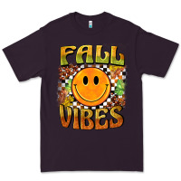 Plum fall vibes smiley face Premium Tee - BarkalooDesign
