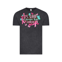 Vintage Black My god is stronger than Cancer Awareness Vintage Tee - HowdyJamesFarm