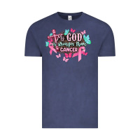 Vintage Denim My god is stronger than Cancer Awareness Vintage Tee - HowdyJamesFarm