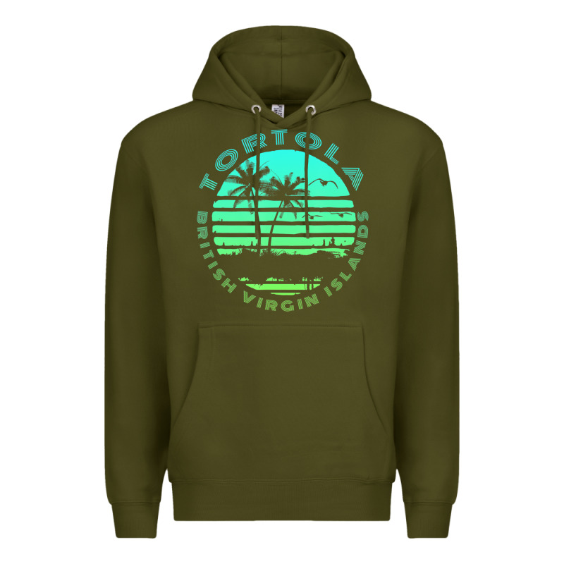 Bvi Tortola British Caribbean Island Souvenir Premium Hoodie by minhPixels | Teevron