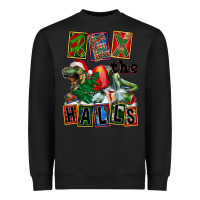 Black Rex The Halls Heavyweight Sweatshirt - FaDigitalArtStudio