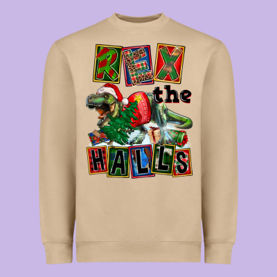 Rex The Halls Heavyweight Sweatshirt Designed By Fadigitalartstudio