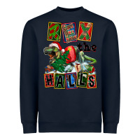 Navy Rex The Halls Heavyweight Sweatshirt - FaDigitalArtStudio