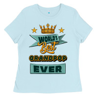 Baby Blue world's best grandpop ever Ladies Tee - Jasminsmagicworld