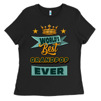 Black world's best grandpop ever Ladies Tee - Jasminsmagicworld