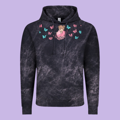 Butterflies And Mom Vintage Hoodie Designed By Tumblerdesignbyshophia