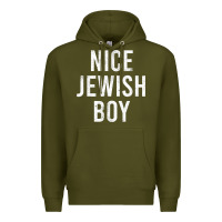 Army Green hanukkah nice jewish boy cool chanukah festival jewish gift t shirt Premium Hoodie - minhPixels