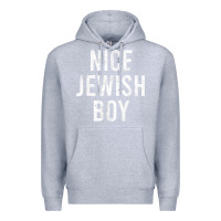 Heather Grey hanukkah nice jewish boy cool chanukah festival jewish gift t shirt Premium Hoodie - minhPixels