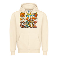 Sandshell one thankful gigi Zipper Hoodie - CowhideDigitalArt
