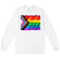 Pride Flag Background Long Sleeve Tee | Teevron