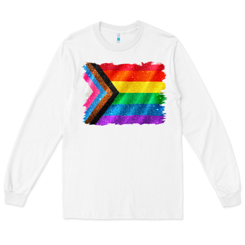 Pride Flag Background Long Sleeve Tee by CowGirlArtShop | Teevron