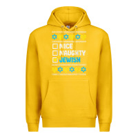Lemon nice naughty jewish ugly hanukkah sweater chanukah jew gift premium t Premium Hoodie - minhPixels