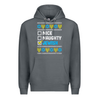 Rock nice naughty jewish ugly hanukkah sweater chanukah jew gift premium t Premium Hoodie - minhPixels