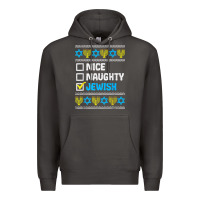 Smoke nice naughty jewish ugly hanukkah sweater chanukah jew gift premium t Premium Hoodie - minhPixels