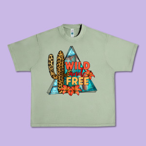 Wıld And Free Urban Heavy Tee Designed By Jahusdesignshop