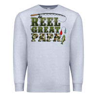 Heather Grey reel great papa Premium Sweatshirt - Artiststas