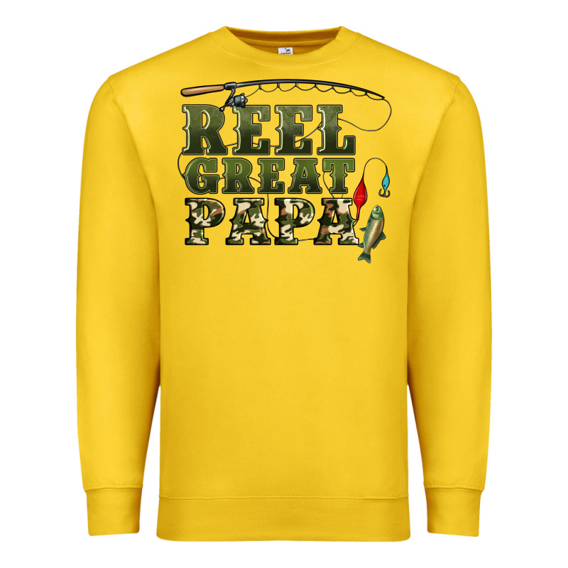 Reel Great Papa Premium Sweatshirt by Artiststas | Teevron