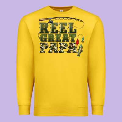 Reel Great Papa Premium Sweatshirt Designed By Artiststas