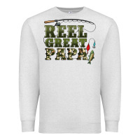 Oatmeal Heather reel great papa Premium Sweatshirt - Artiststas