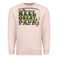 Pale Pink reel great papa Premium Sweatshirt - Artiststas