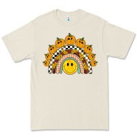 Bone fall smiley face groovy rainbow Premium Tee - BarkalooDesign