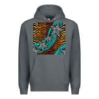 Rock tiger turquoise glitter and stars seamless pattern Premium Hoodie - BundleAndBundleShop