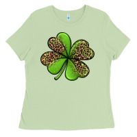Matcha leopard shamrock Ladies Tee - Jasminsmagicworld