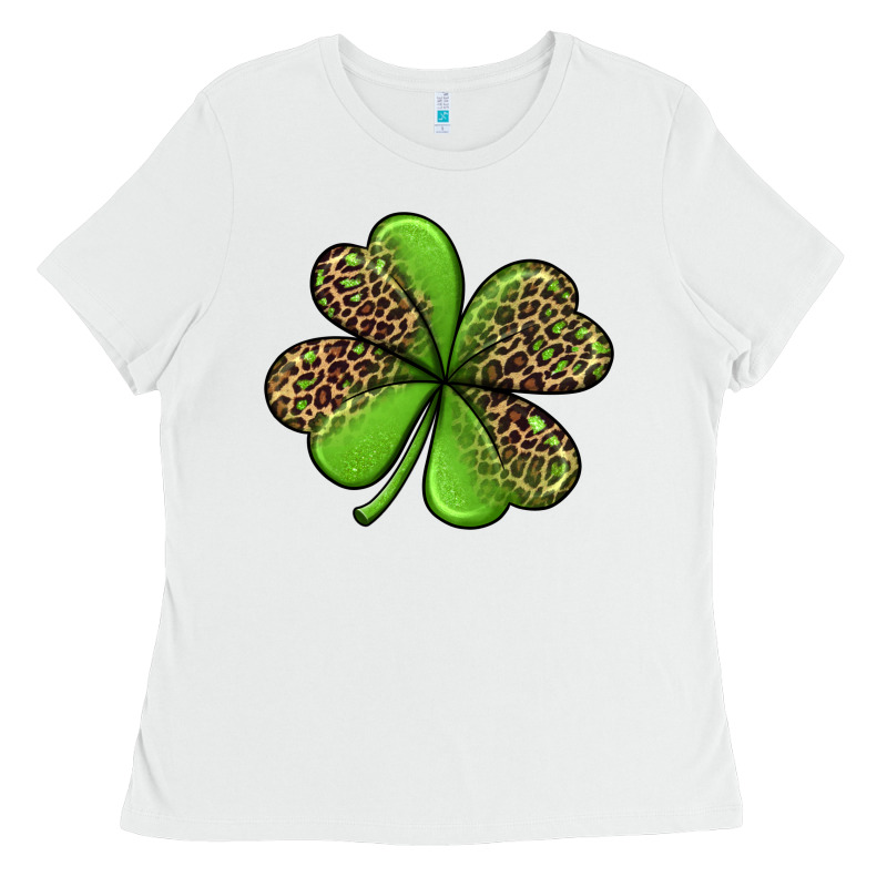 Leopard Shamrock Ladies Tee by Jasminsmagicworld | Teevron