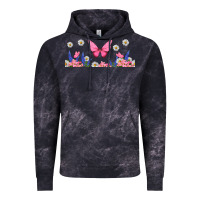Cloud Black butterflies and flowers Vintage Hoodie - TumblerDesignByShophia