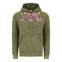 Butterflies And Flowers Vintage Hoodie | Teevron